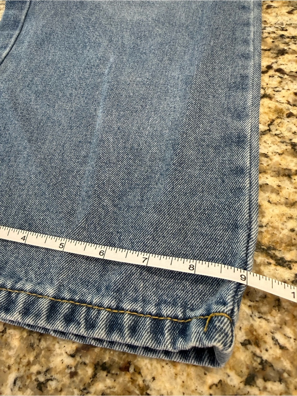 Retro vintage style straight cropped distressed boho grunge jeans SZ LG - Picture 9 of 11
